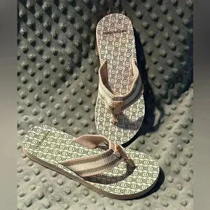 Tory Burch Women's Coastal Pink Gemini Link Thin Flip Flop Size 7